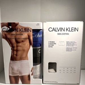 Calvin Klein Men's Underwear(3Pack)Cotton Boxer Brief Trunks Color S/M/L/XL NEW
